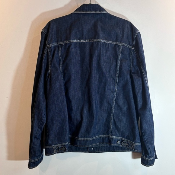 SILVER JEANS Sz XL Denim Jean Jacket Trucker Style Dark Wash Multiple Pockets - Picture 6 of 8